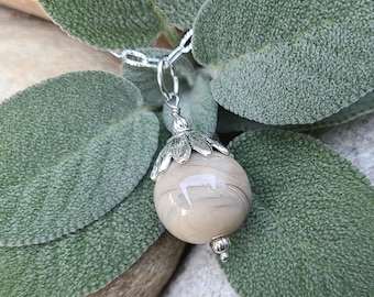 PENDANT Necklace Charm made from your preserved Wedding Memorial Flowers or Pet Cremains or Fur Custom Bridal Funeral Keepsake  SUN DROP