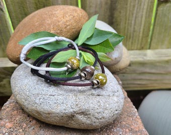 BRACELET - Preserved Wedding Funeral Memorial Flowers Pet Cremains Fur Custom Keepsake - Adjustable Double Sliding Knot SATIN NYLON Cording