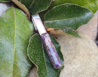 TIE BAR - made from your preserved Wedding or Memorial Flowers Pet Cremains or Fur Custom Bridal or Funeral Keepsake - Sterling Silver