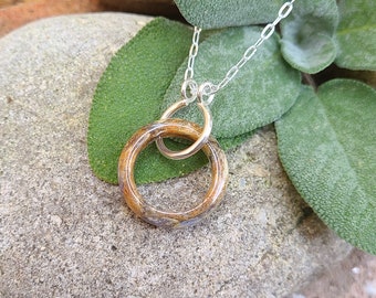 RING KEEPER - Sterling Silver - For wearing your ring on a chain or cord. Keepsake Ring Holder - Ring Not Included