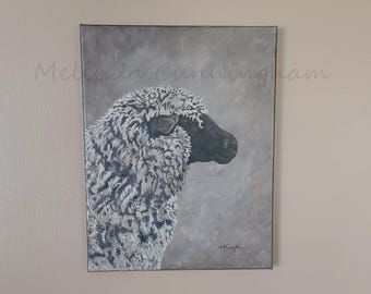 Original Fine Art Painting - Acrylic on Canvas By Melinda Cunningham - 11" x 14" - "Woolliam Shakesheare"