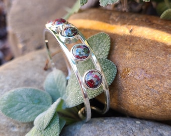 Sterling Silver BRACELET made from your preserved Wedding Memorial Flowers Pet Cremains Fur Custom Bridal or Funeral Keepsake - JUNIPER