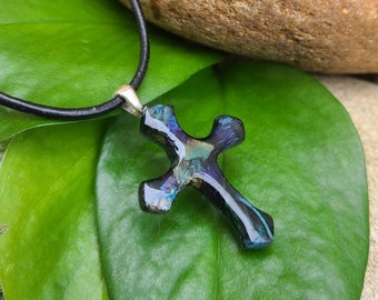 CROSS PENDANT Necklace made from your preserved Wedding or Memorial Flowers or Pet Cremains Fur Custom Bridal or Funeral Keepsake  VICTORIAN