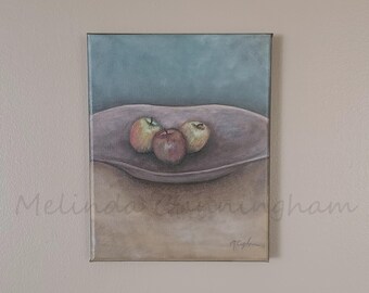Original Fine Art Painting - Acrylic on Canvas By Melinda Cunningham - 8" x 10" - "Pippins"