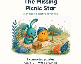 Printable Mystery for Kids Ages 6–8 — Merri & Miso: The Missing Picnic Star