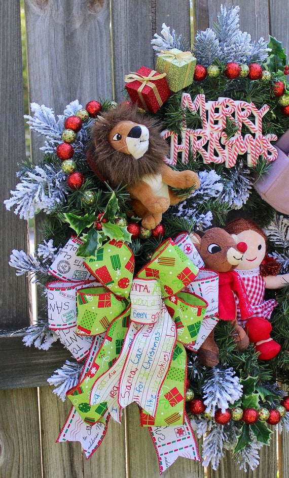 Deluxe Island Of Misfit Toys Christmas Wreath Rudolph Wreath Etsy