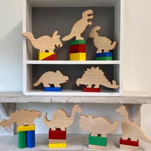 Dinosaurs,wooden toys, unique, Waldorf inspired, Montessori toddler, toddler fun, hands on, building blocks, Dino love, best gift, must have image 4