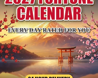 2027 Personal Fortune Calendar, Japanese Nine Star Ki, Rokuyo, Lucky Days (PDF)