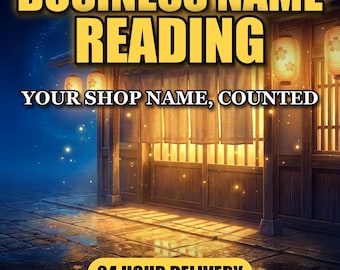 Business Name Reading PDF, Japanese Stroke Count for Shop & Brand Names, Within 24 Hours