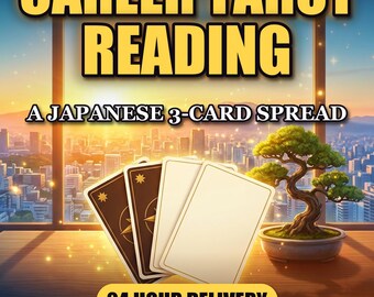 Personalized Japanese 3-Card Tarot Reading for Career (PDF)
