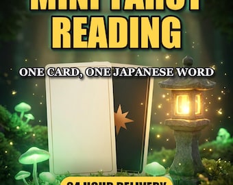 Personalized Mini Tarot Reading, One Card, Japanese Word (3+ Page PDF)