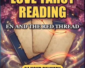 Personalized Japanese En Love Tarot Reading, Red Thread of Fate (PDF)