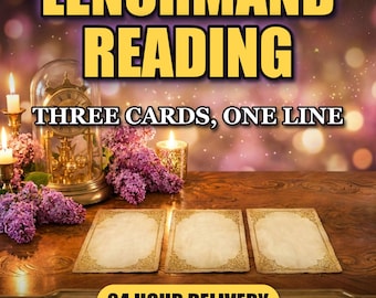 Personalized Lenormand Reading PDF, Three Cards, One Line (24 Hour Delivery)