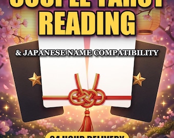 Personalized Couple Tarot & Japanese Name Compatibility Reading (PDF)