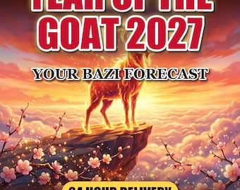 Year of the Goat 2027 Bazi Forecast, Your Birth Chart Month by Month (Personalized PDF)