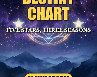 Personalized Japanese Five Stars Destiny Chart, Life Seasons (PDF)