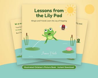 Leçons tirées du nénuphar, livre d'images de la grenouille de la pleine conscience pour enfants (téléchargement numérique)