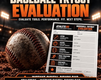 Baseball Tryout Evaluation | Player Assessment & Skills Rating PDF