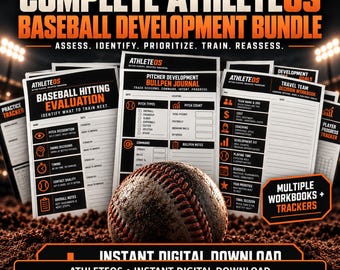 Baseball Player Development Bundle | Training Trackers, Evaluations & Workbooks