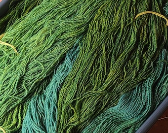 GREEN, 2024! One of a kind indigo with goldenrod overdye