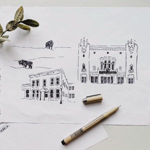 DIGITAL .jpeg and .pdf file of your venue - Line art