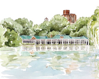 The Loeb Boathouse - color + Black and White - DIGITAL .jpeg and .pdf file