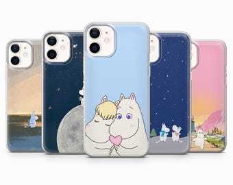 Moomin Phone Case Cute Cartoon Love Cover for iPhone 18, 17Pro, 16, 15, 14, 13, 12, Samsung S26, S25, S24, A16, A56, Pixel 11, 10Pro