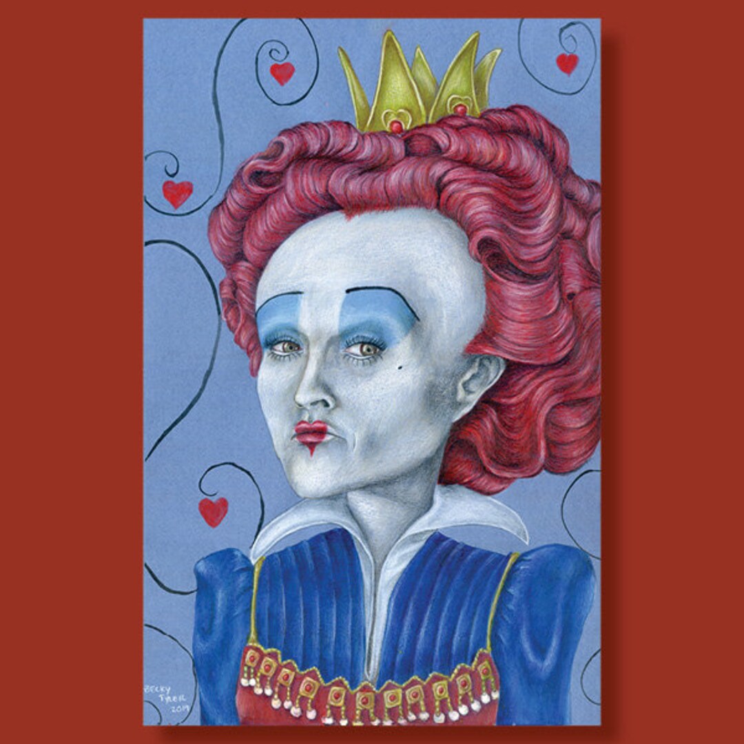 Ark Overlevelse gift The Red Queen Alice in Wonderland Pencil Drawing Fan Art - Etsy