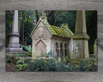 Highgate Cemetery Giclée Print: Gothic Graveyard Photography, London Photography