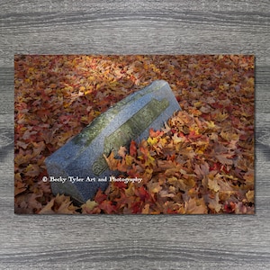 Graveyard Tombstone Giclee Print, Photography, Black and White Photography, Gothic Print, Wall Art, Wall Decor
