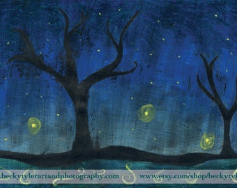 Twilight, Night Time, Original Painting
