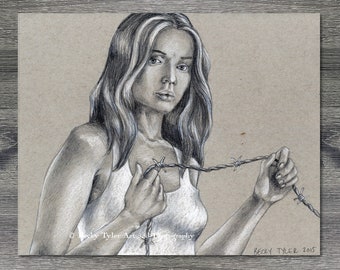 Eliza Dusku in Wrong Turn, Fan Art, Movie Art, Movie Fan Art, Horror Art, Horror Movie Art, Eliza Dushku Fan Art, Wrong Turn Fan Art