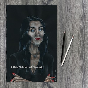 Morticia Addams Pencil Drawing: The Addams Family Fan Art