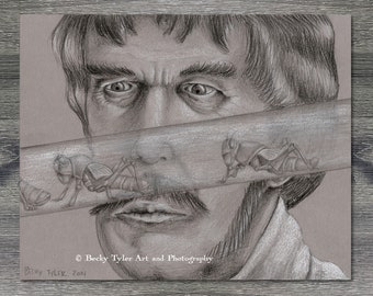 Vincent Price in The Abominable Dr. Phibes, Fan Art, Horror Movie Art, Movie Art, Vincent Price Art, Vincent Price Fan Art, Pencil Art