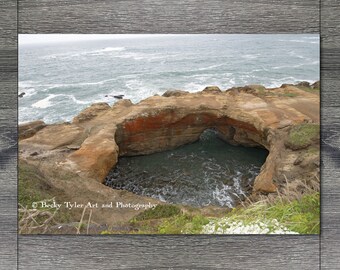 Devils Punch Bowl, Oregon Coastline, Nautical Print, Nautical Decor, Cottagecore, Farmhouse Decor, Print, Giclee Print, Travel Photography