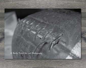 Football Photograph, Black and White, Print, Man Cave Decor, Sport Room Decor, Wall Art, Wall Decor