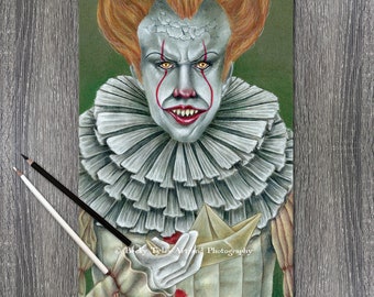 Pennywise, Stephen King's It, Fan Art, Pennywise Fan Art, Horror Fan Art, Movie Fan Art, Pencil Drawing, Horror Art, Stephen King Fan Art