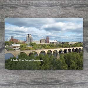 Stone Arch Bridge Giclee Print, Minneapolis Photography, Travel Photography, Wall Art, Wall Decor