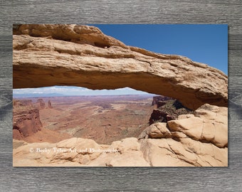 Mesa Arch, Canyonlands National Park, Desert Vista, Landscape Photography, Print, Travel Print, Giclee print, Cottagecore, Wall Decor