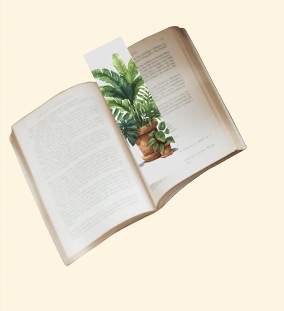 Pretty Plant Bookmarks made in 100 % linen paper
