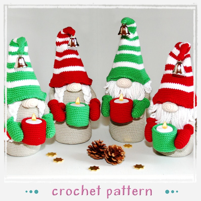 Candle Gnome Decoration Crochet Pattern image 1