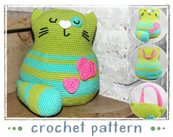Cat - Doorstop - Crochet Pattern - Amigurumi