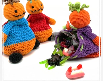 Drawstring Bag - Pumpkin - Crochet Pattern