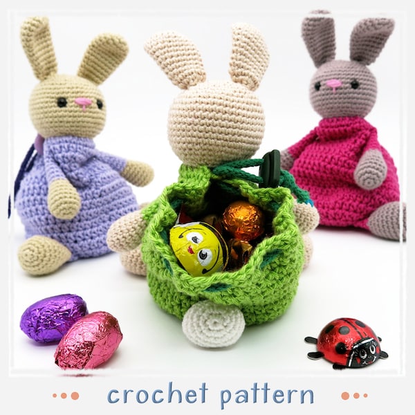 Drawstring Bag - Bunny - Crochet Pattern