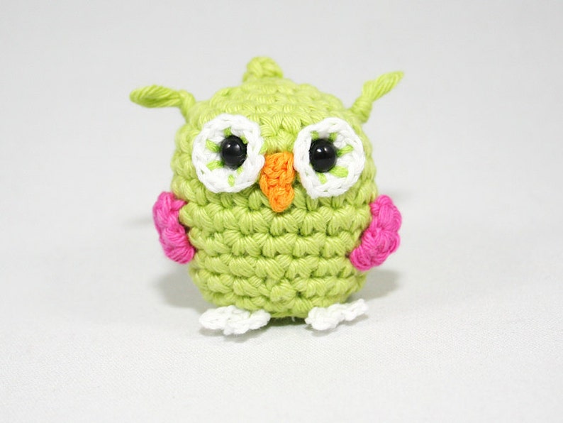 Owl key chain bag dangler amigurumi Crochet Pattern image 4