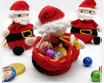 Drawstring Bag - Santa - Crochet Pattern