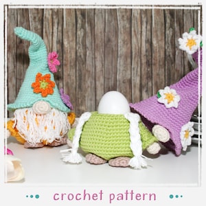 Flower Gnome - Egg Cozy, Decoration - Crochet Pattern