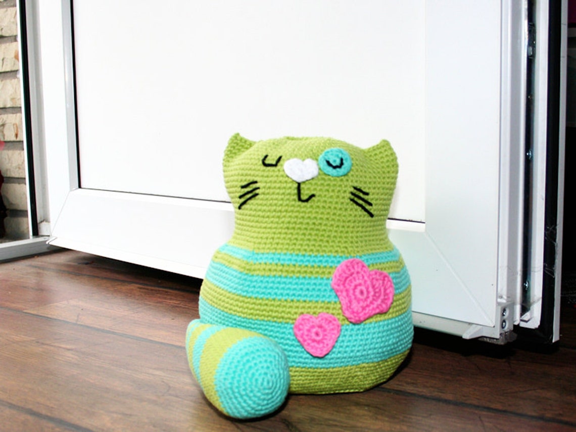 Cat Doorstop Crochet Pattern Amigurumi Etsy