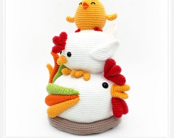 Chicken Stack - Doorstop, Decoration - Crochet Pattern