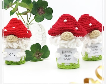Mushroom Gnome - Lucky Charm - Crochet Pattern